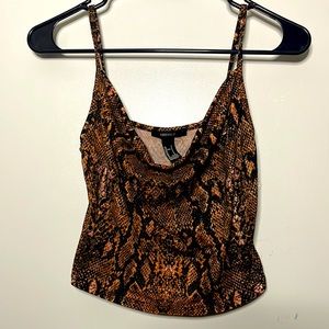 Forever21 snakeskin print Crop Top